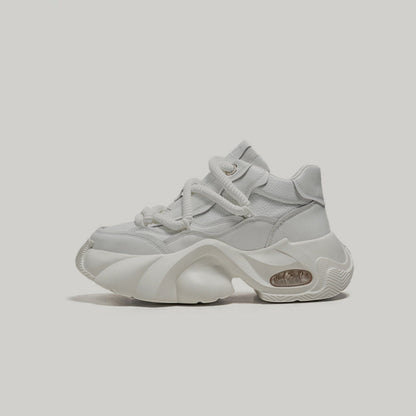 Waterproof Platform Chunky Lace-Up Sneakers
