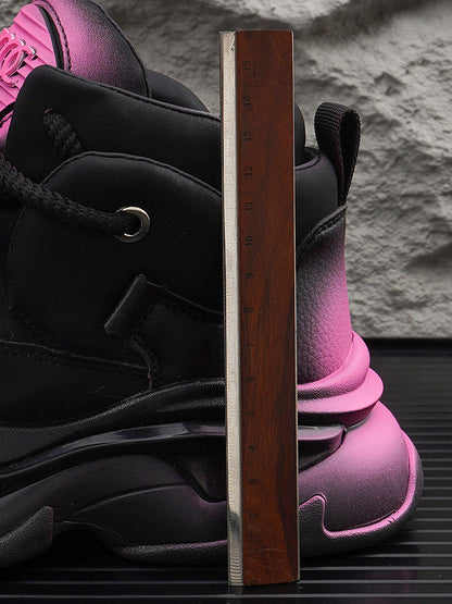 Gradient Sole Height-Increasing Dad Sneakers