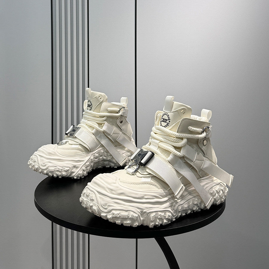 Strap Buckle Platform Chunky Sole Sneakers