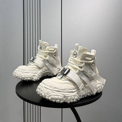 Strap Buckle Platform Chunky Sole Sneakers