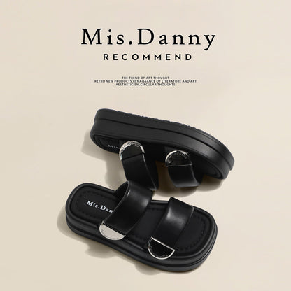 One-Strap Thick-Sole Platform Sandals