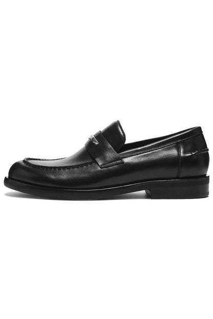 Croc-Embossed Leather Loafers