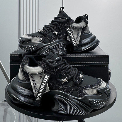 Glitter Strap Metallic Air Sole Sneakers
