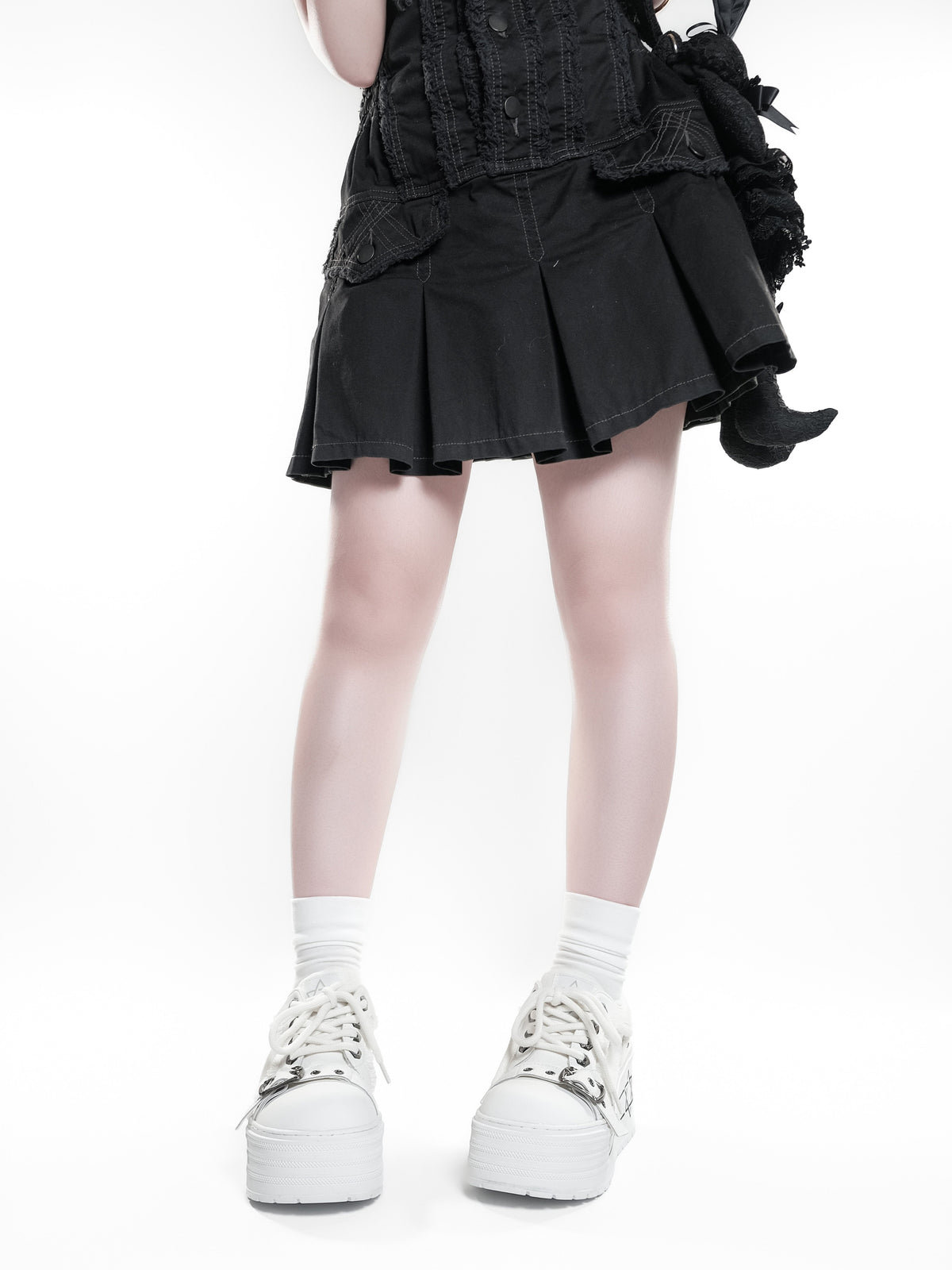 Buckle Canvas Platform Shoes