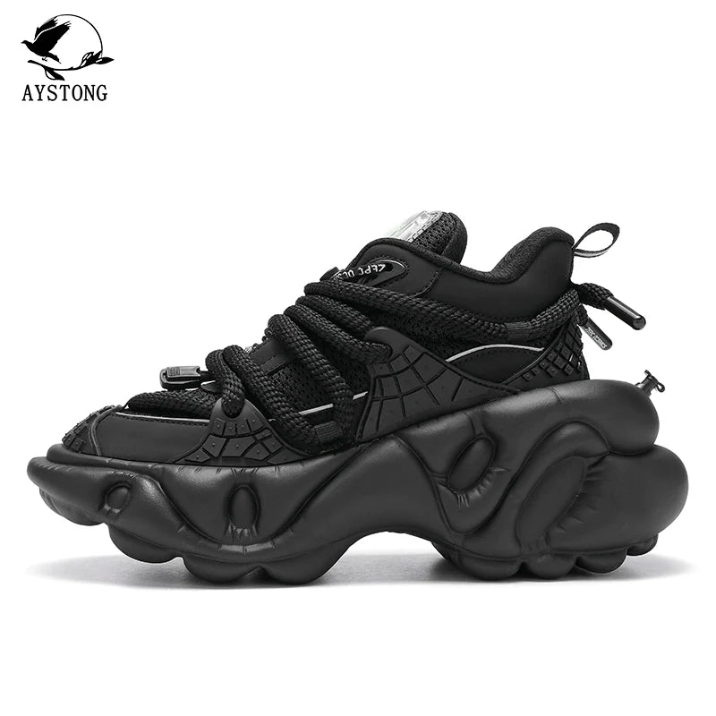 Mecha Chunky Sole Mesh Design Shoes