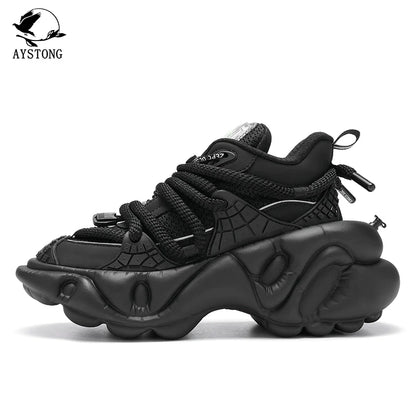 Mecha Chunky Sole Mesh Design Shoes