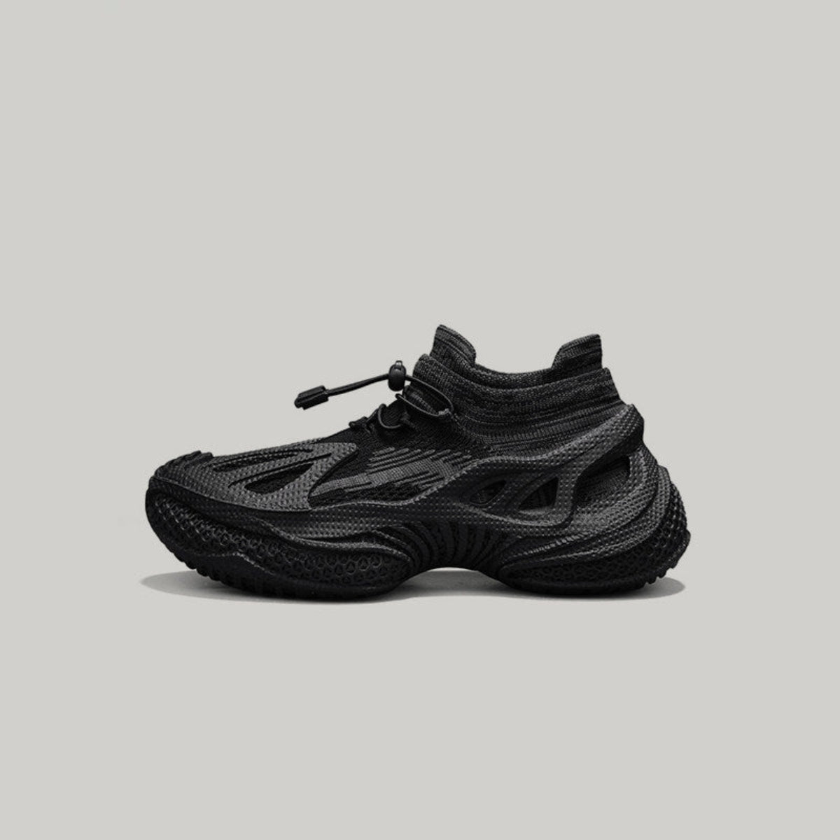 High-Top Hollow Out Chunky Sole Slip-On Sneakers