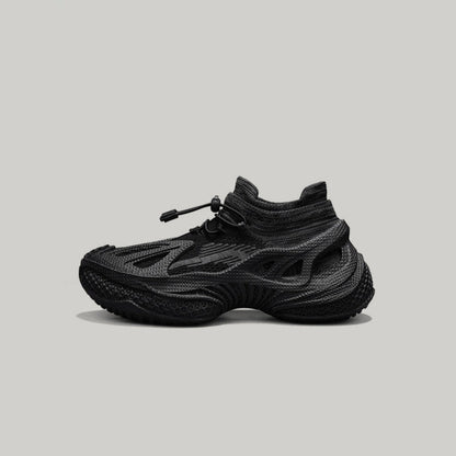 High-Top Hollow Out Chunky Sole Slip-On Sneakers