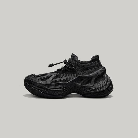 High-Top Hollow Out Chunky Sole Slip-On Sneakers