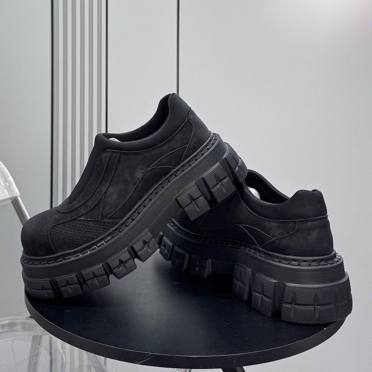Washed Thick Sole Platform Shoes