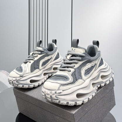 Mesh Panel Chunky Sole Sneakers