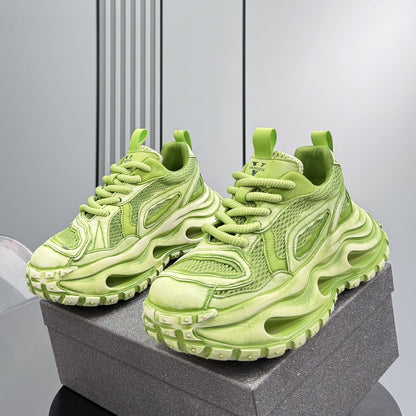 Mesh Panel Chunky Sole Sneakers