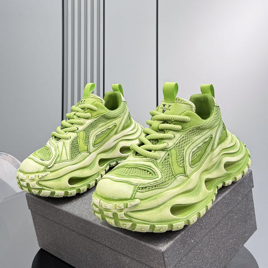 Mesh Panel Chunky Sole Sneakers
