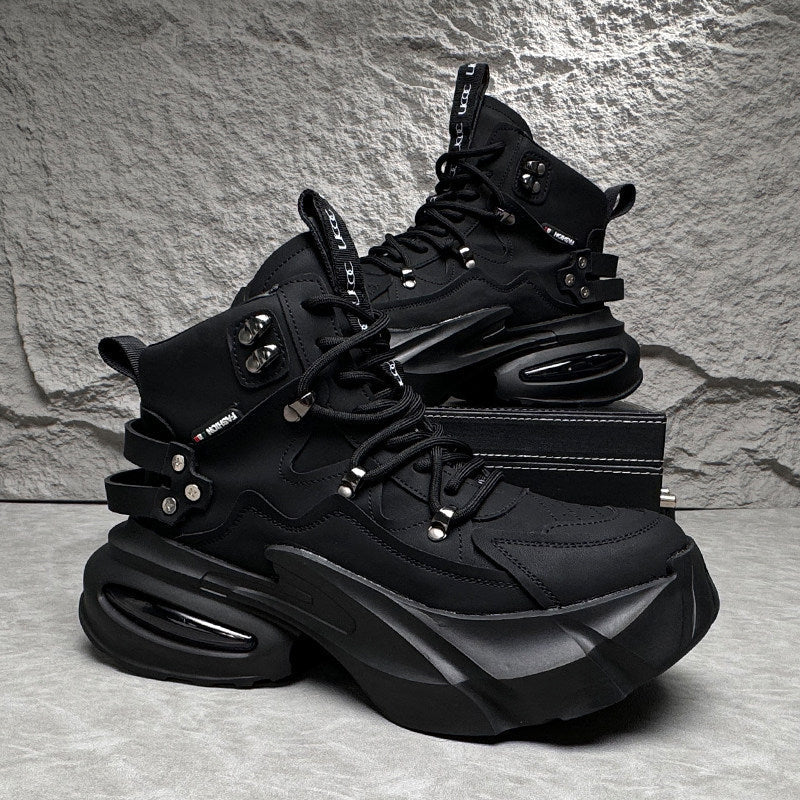 Metal Buckle Thick Sole Sneaker Boots