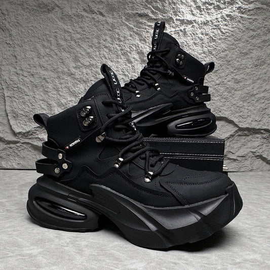 Metal Buckle Thick Sole Sneaker Boots