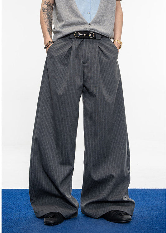 Luxurious Double-Gathered Casual Pants
