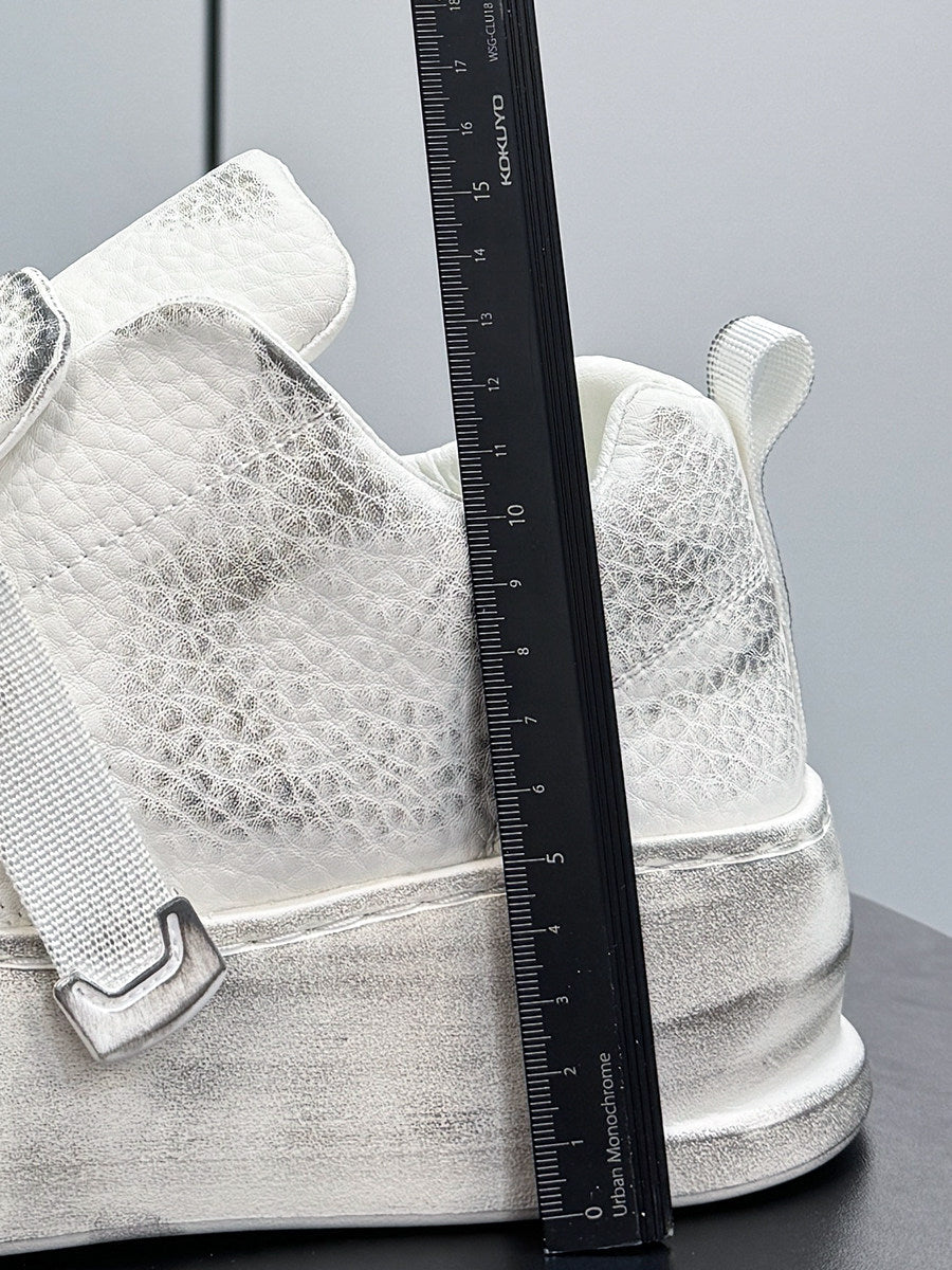 Platform Square Toe Buckle Strap Sneakers