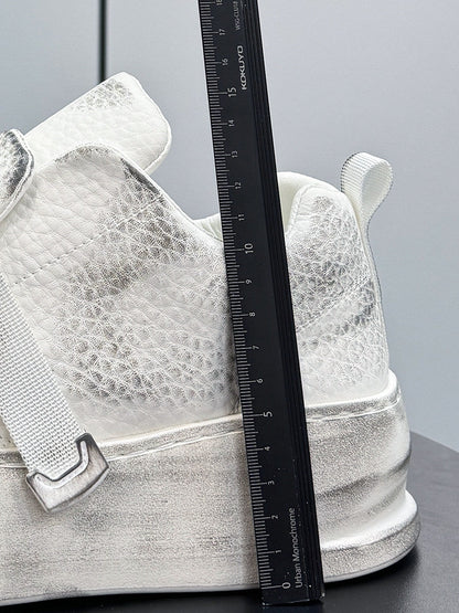 Platform Square Toe Buckle Strap Sneakers