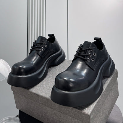 Platform Height Increase Round Toe Sneakers