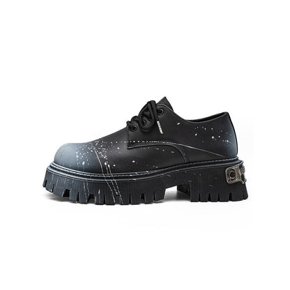 Paint Splatter Platform Lace-Up Shoes