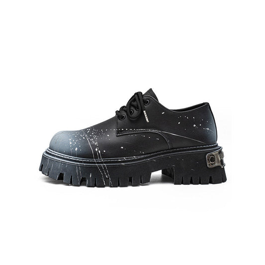 Paint Splatter Platform Lace-Up Shoes