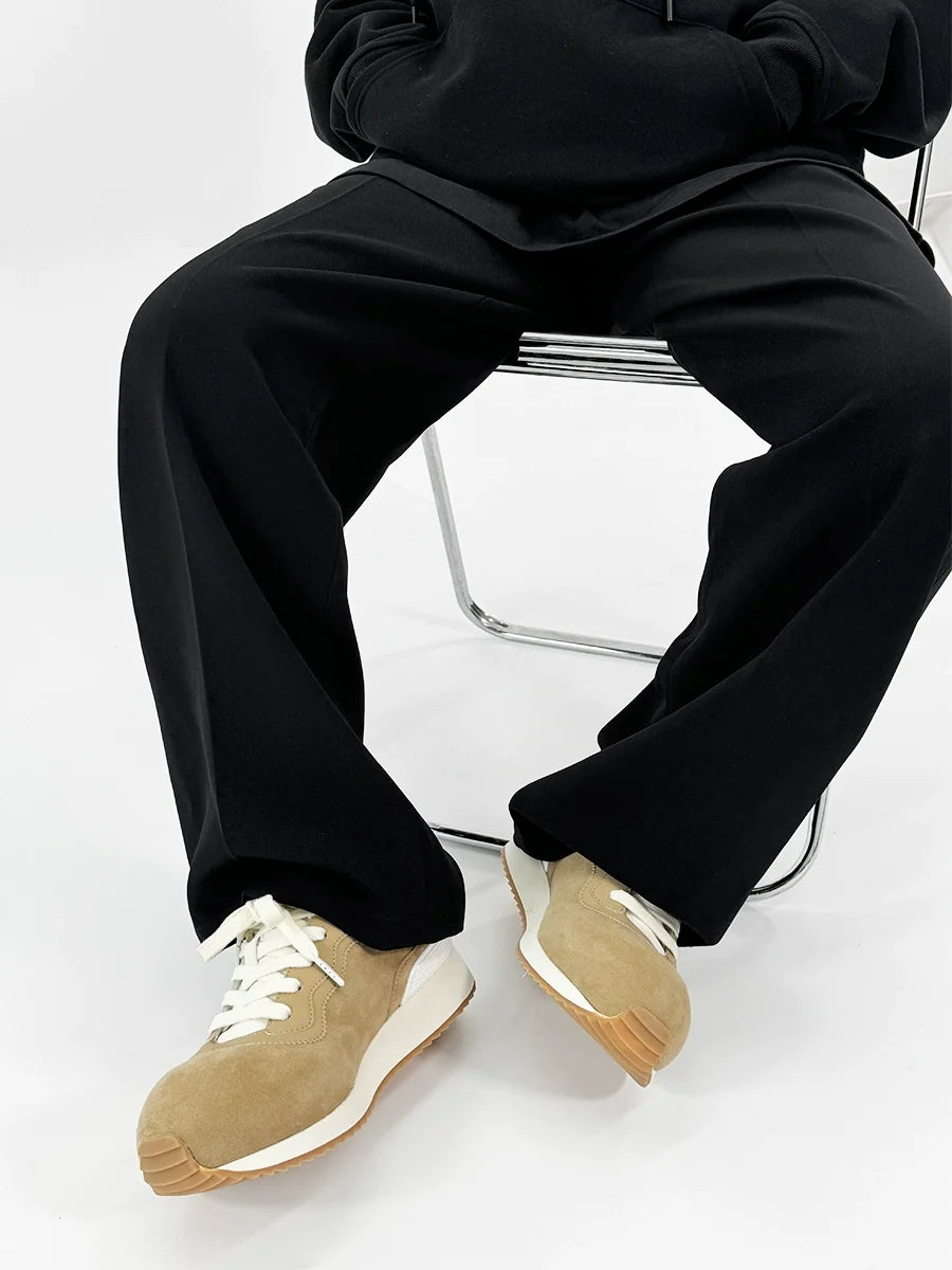 Chunky Design Leahter Running Sneakers WN19119