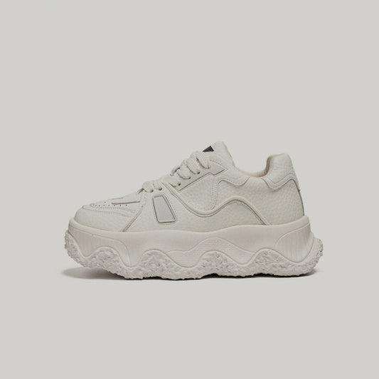 Textured Panel Chunky Lace-Up Sneakers