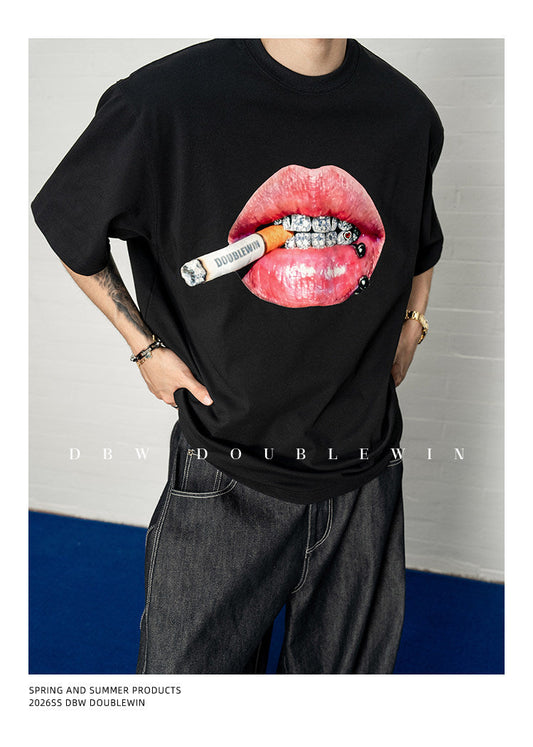 Printed Drop-Shoulder T-Shirt
