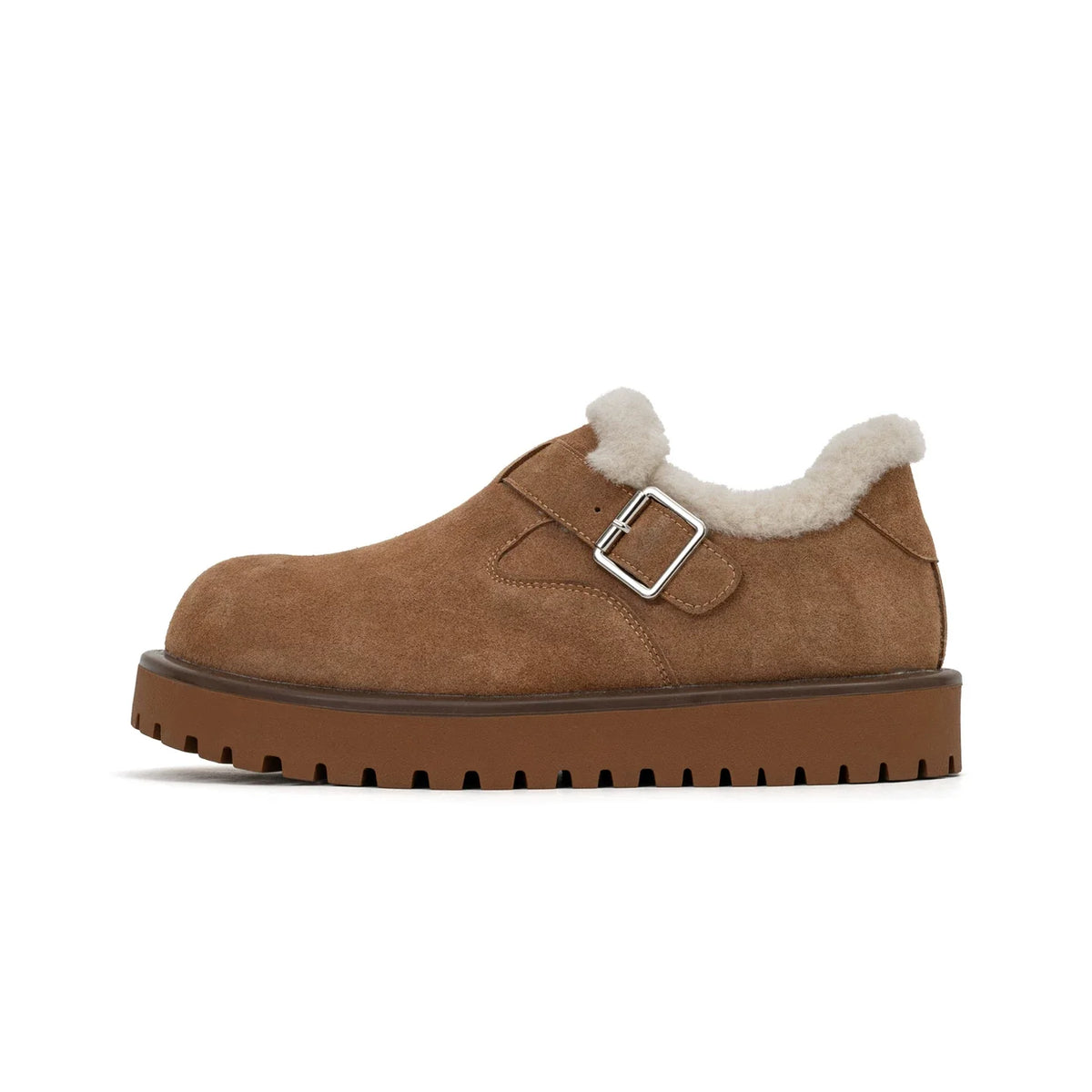 Shearling Buckle Clogs