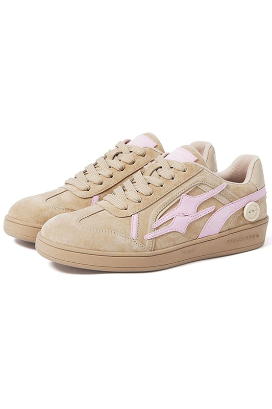 Almond Retro Trainer Sneakers