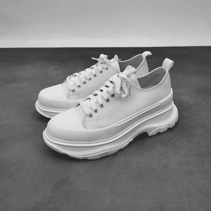 Binary Ridge Platform Canvas Sneakers