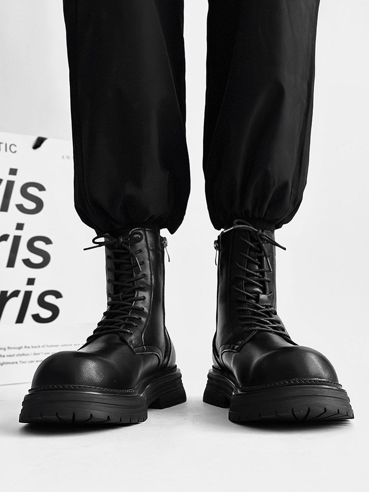 Platform Lace-Up Boots