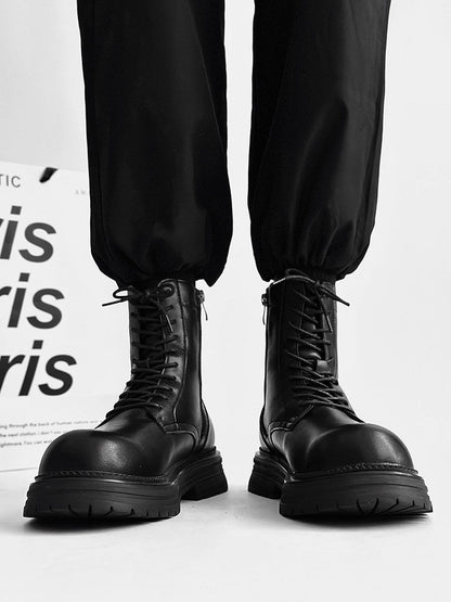 Platform Lace-Up Boots