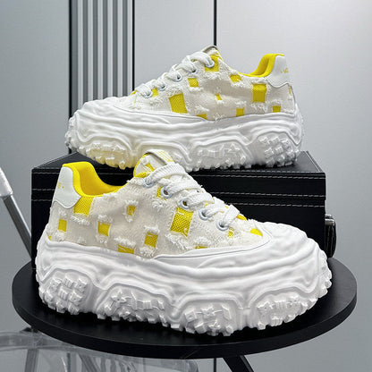 Chunky Platform Canvas Lace-Up Sneakers