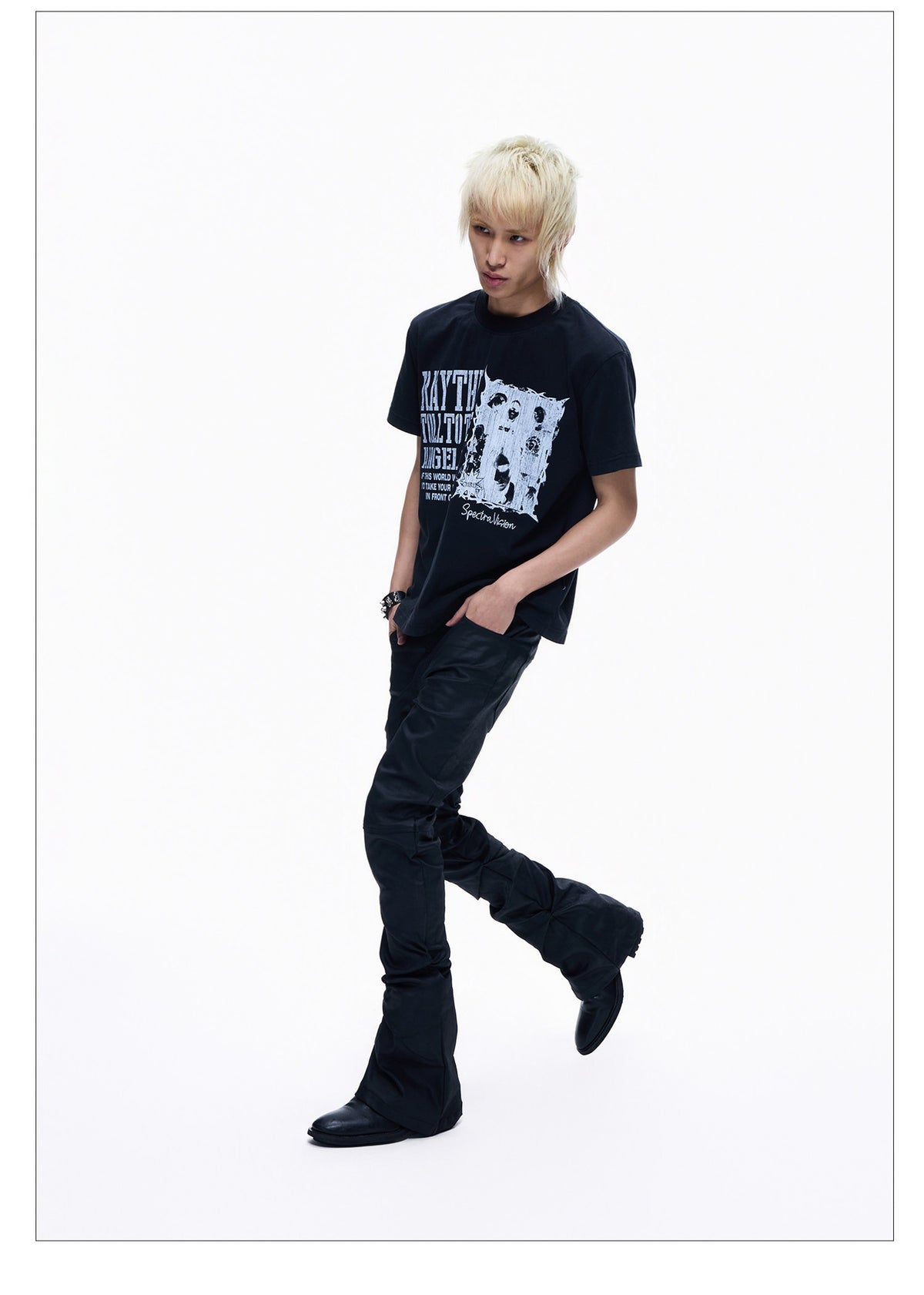 Washed Crew Neck Short Sleeve Slim Fit T-shirt