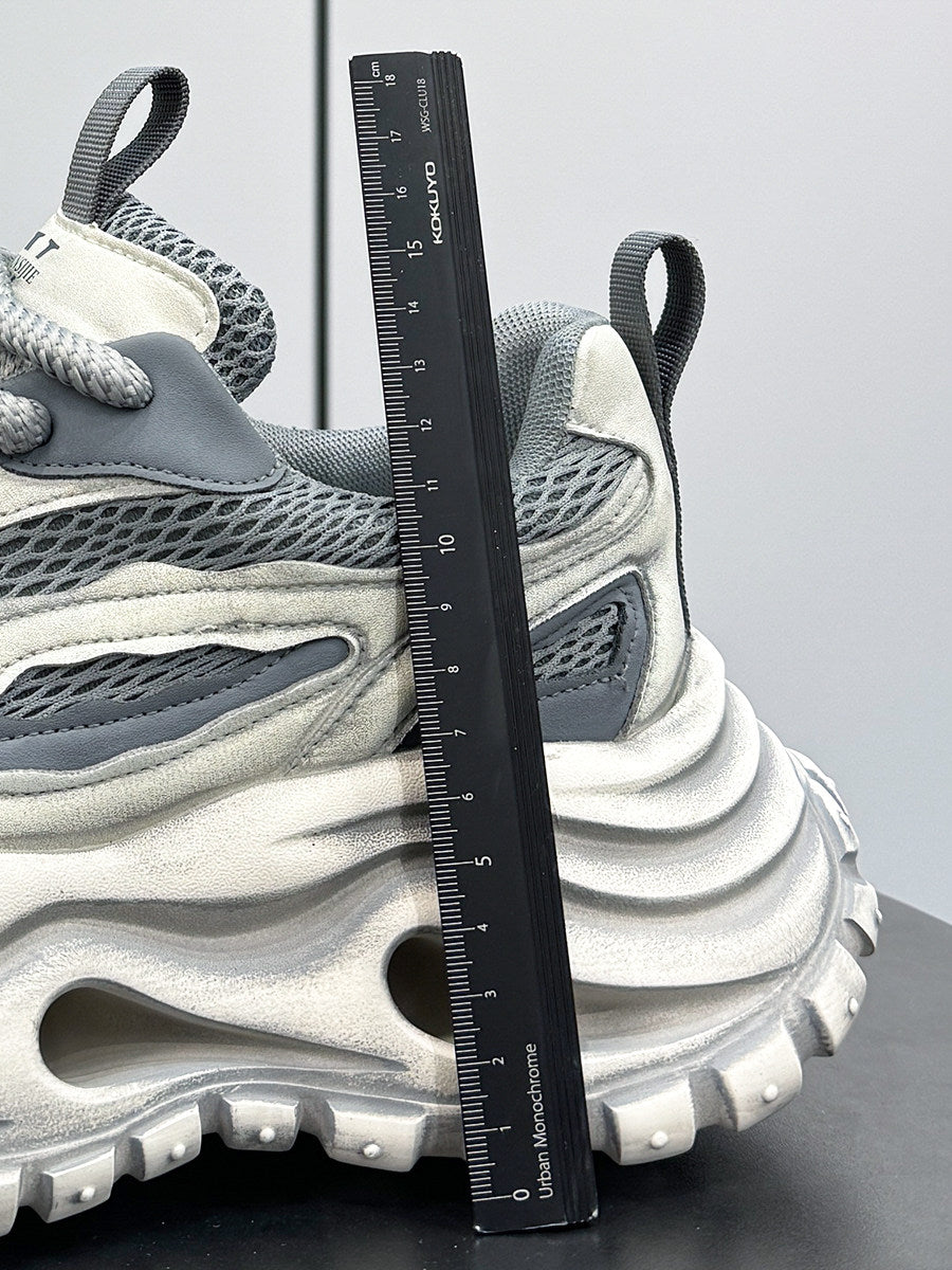 Mesh Panel Chunky Sole Sneakers