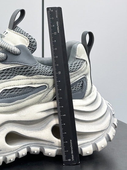 Mesh Panel Chunky Sole Sneakers