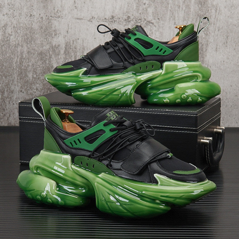 Strap Panel Air Sole Chunky Sole Sneakers