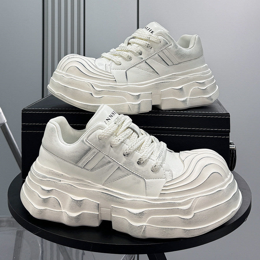 Panel Platform Chunky Sole Sneakers