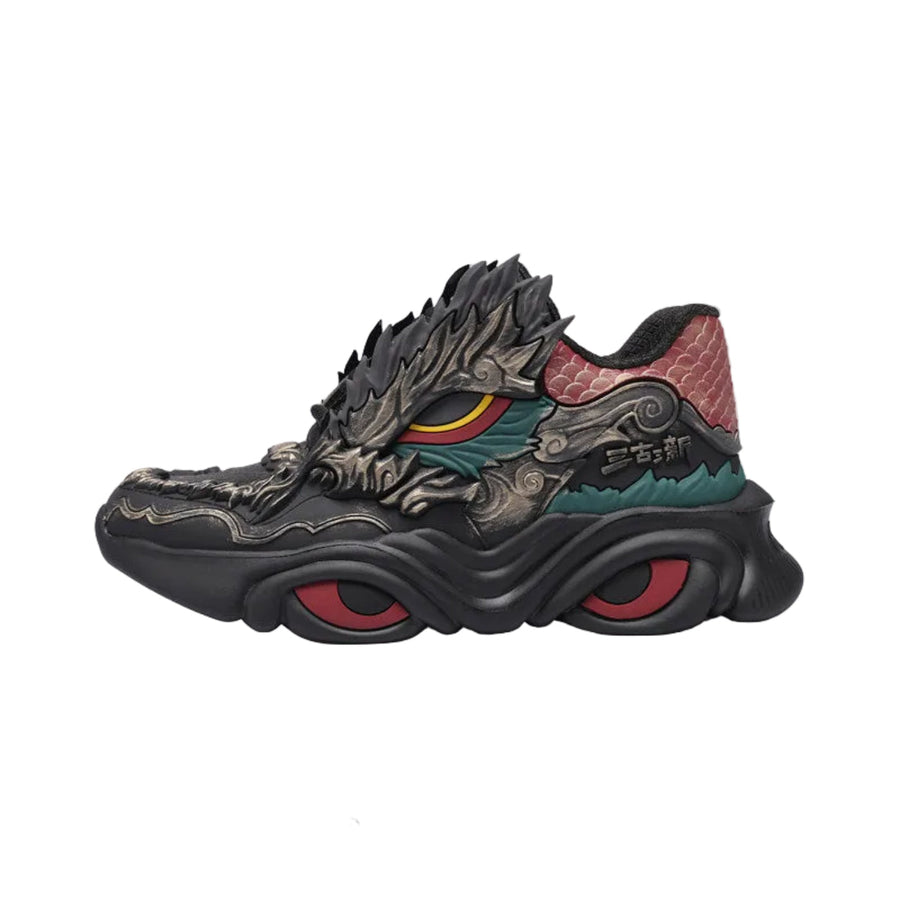 Chinese style Lion Dance Lace-Up Sneakers