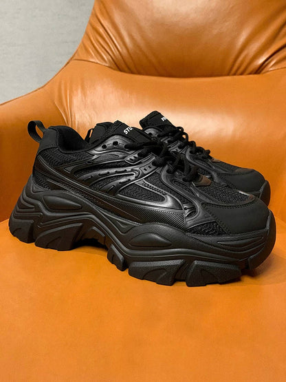 Obsidian Surge Hyper-Stack Sneakers