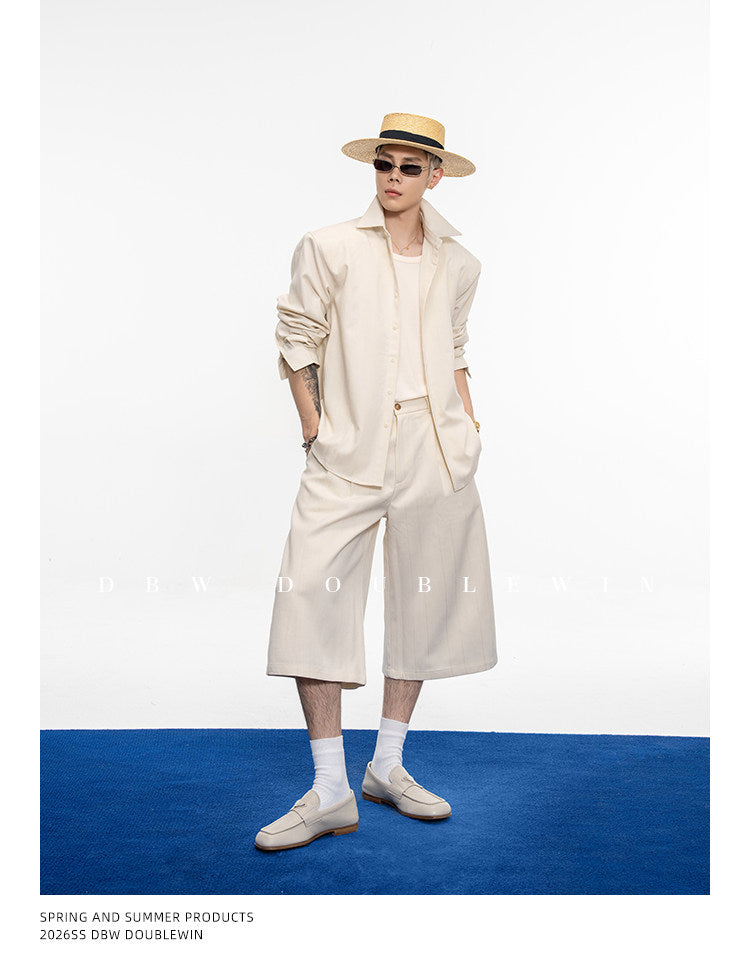 Relaxed Drape Shirt Set