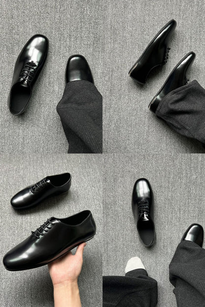 Metallic Leather Oxfords