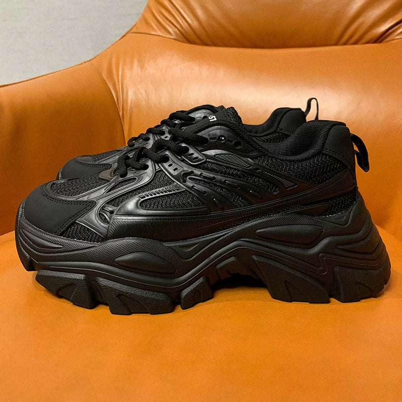Obsidian Surge Hyper-Stack Sneakers