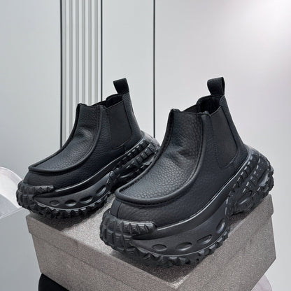 Thick-Sole Height-Increasing Chelsea Boots