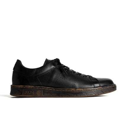 Minimalist Black Casual Derby Sneakers