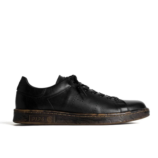 Minimalist Black Casual Derby Sneakers