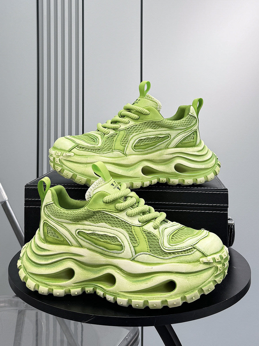 Mesh Panel Chunky Sole Sneakers