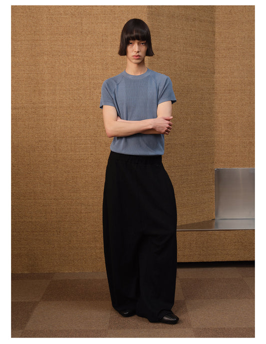 Herringbone Texture Casual Pants