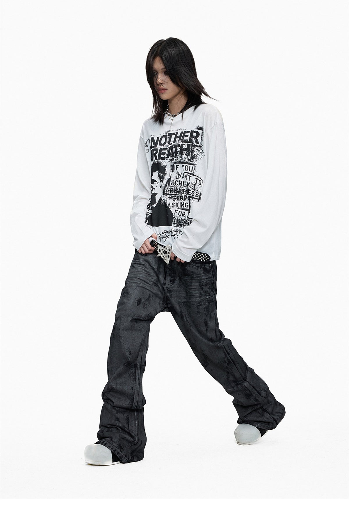 Punk Print Long-sleeve T-shirt